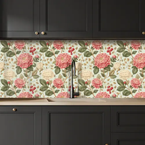 Klassiek - Botanisch - Veelkleurig keuken achterwand 2 middel 871 -sfeer1