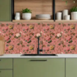 Klassiek - Botanisch - Roze keuken achterwand 2 middel 871 -sfeer3