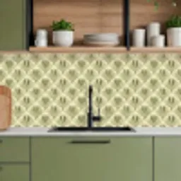 Klassiek - Waaier - Groen keuken achterwand 2 middel 871 -sfeer3