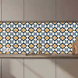 Klassiek - Geometrisch - Blauw keuken achterwand 2 middel 871 zz_3dshopping