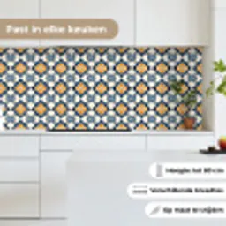 Klassiek - Geometrisch - Blauw keuken achterwand 2 middel 871 -sfeer4_NL