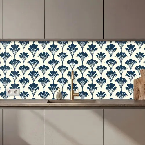 Klassiek - Motief - Blauw keuken achterwand 2 middel 871 zz_3dshopping