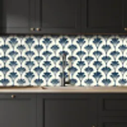 Klassiek - Motief - Blauw keuken achterwand 2 middel 871 -sfeer1