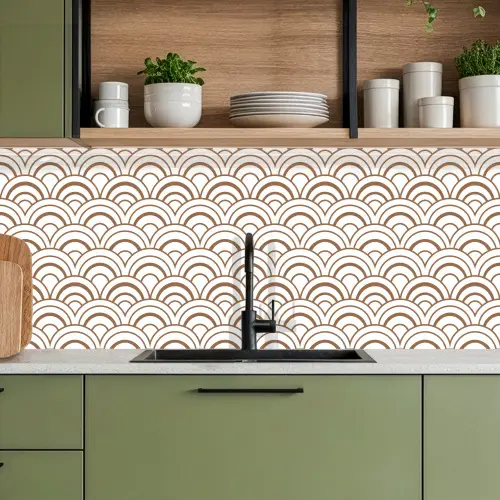Klassiek - Motief - Terracotta keuken achterwand 2 middel 871 -sfeer3