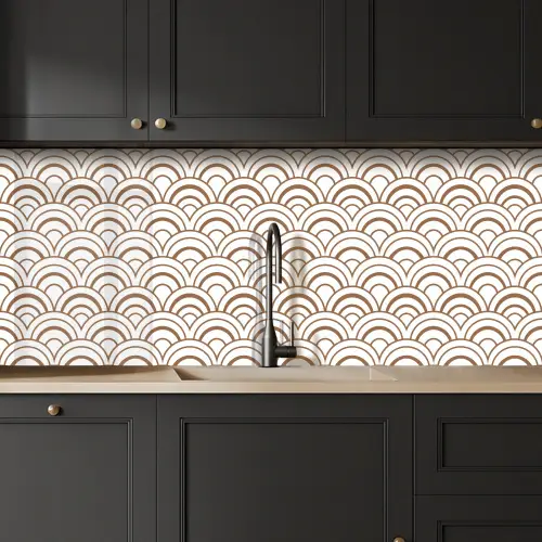 Klassiek - Motief - Terracotta keuken achterwand 2 middel 871 -sfeer1