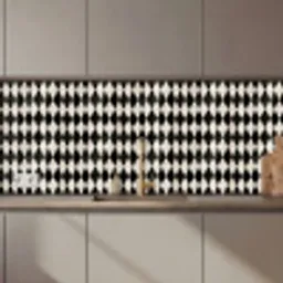 Klassiek - Patroon - Zwart keuken achterwand 2 middel 871 zz_3dshopping