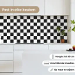 Klassiek - Patroon - Zwart - Wit keuken achterwand 2 middel 871 -sfeer4_NL