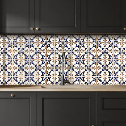 Klassiek - Patroon - Kleurrijk keuken achterwand 2 middel 871 -sfeer1