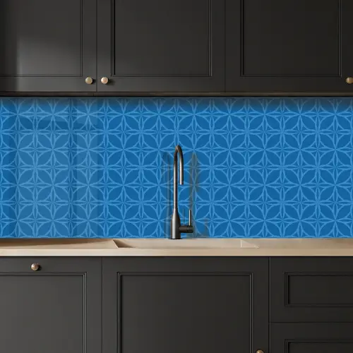 Kompas - Blauw - Patronen keuken achterwand 2 middel 871 -sfeer1