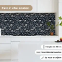 Koele - Grijze - Kiezels keuken achterwand 2 middel 871 -sfeer4_NL