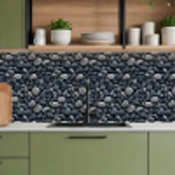 Koele - Grijze - Kiezels keuken achterwand 2 middel 871 -sfeer3