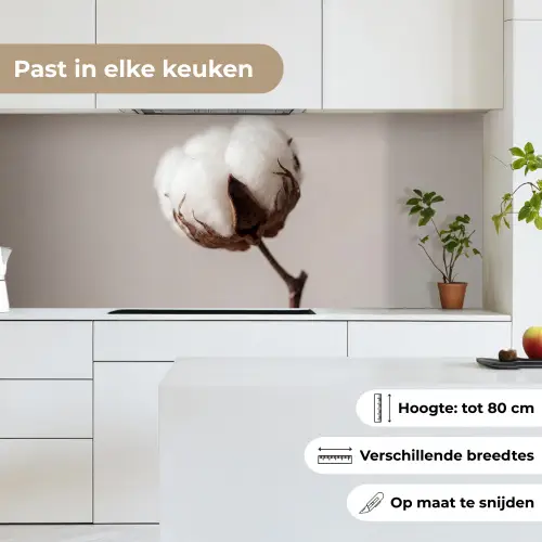 Katoenbol - Minimalistisch - Wit keuken achterwand 2 middel -sfeer4_NL
