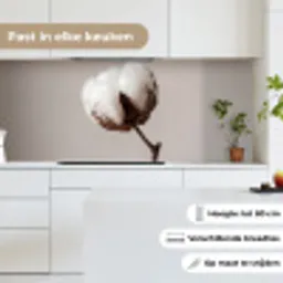 Katoenbol - Minimalistisch - Wit keuken achterwand 2 middel -sfeer4_NL