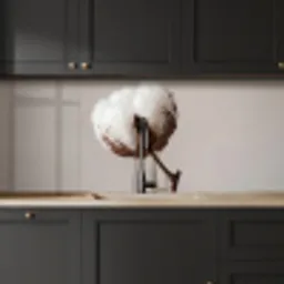 Katoenbol - Minimalistisch - Wit keuken achterwand 2 middel -sfeer1