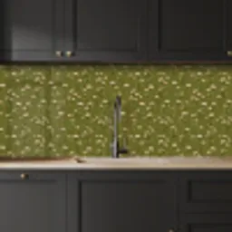 Landelijk - Bloemen -  Groen keuken achterwand 2 middel 871 -sfeer1