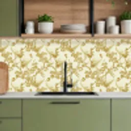 Kraanvogels - Kersenbloesem - Goud keuken achterwand 2 middel 871 -sfeer3