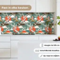 Kraanvogel - Sakura - Zon - Patronen keuken achterwand 2 middel 871 -sfeer4_NL