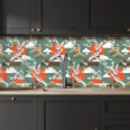 Kraanvogel - Sakura - Zon - Patronen keuken achterwand 2 middel 871 -sfeer1