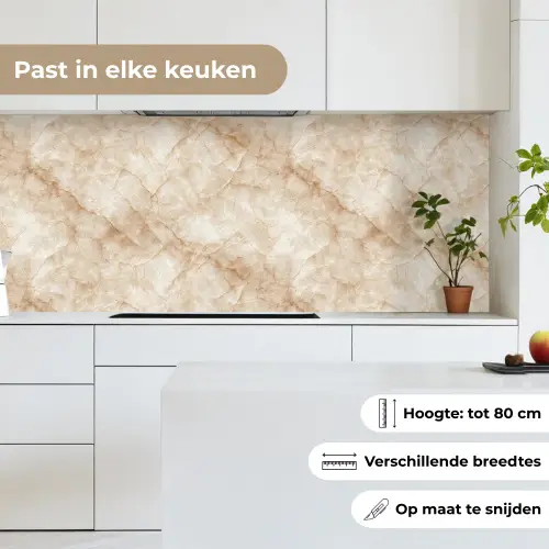 Kristalstructuur - Bruin - Marmer keuken achterwand 2 middel 871 -sfeer4_NL