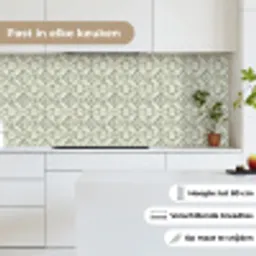 Krulornament - Tegel - Groen keuken achterwand 2 middel 871 -sfeer4_NL