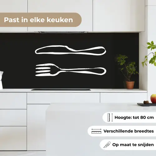 Bestek - Liggend - Zwart - Wit keuken achterwand 2 middel -sfeer4_NL