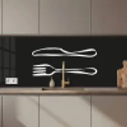 Bestek - Liggend - Zwart - Wit keuken achterwand 2 middel zz_3dshopping