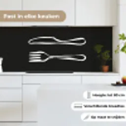 Bestek - Liggend - Zwart - Wit keuken achterwand 2 middel -sfeer4_NL