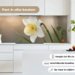 Narcis - Bloem - Minimalistisch keuken achterwand 2 middel -sfeer4_NL