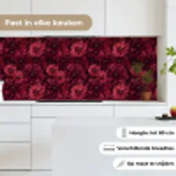 Dahlias - Bloemen - Rood keuken achterwand 2 middel 871 -sfeer4_NL