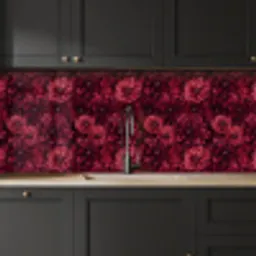 Dahlias - Bloemen - Rood keuken achterwand 2 middel 871 -sfeer1