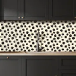 Madeliefjes - Grafisch - Zwart - Beige keuken achterwand 2 middel 871 -sfeer1