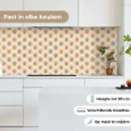 Madelief - Patroon - Oranje keuken achterwand 2 middel 871 -sfeer4_NL