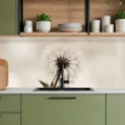 Paardenbloem - Minimalistisch - Wit keuken achterwand 2 middel -sfeer3