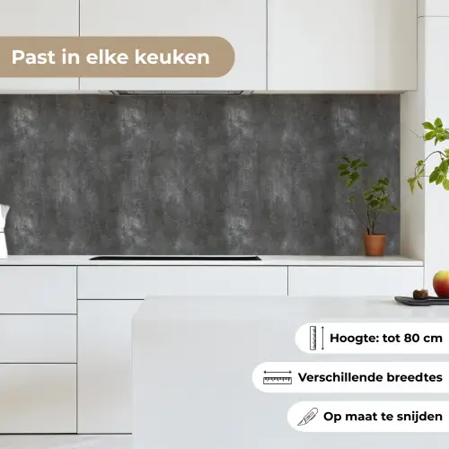 Donkergrijs - Ruw - Beton keuken achterwand 2 middel 871 -sfeer4_NL