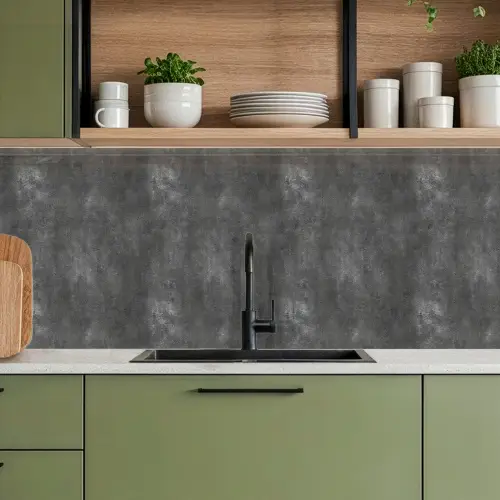 Donkergrijs - Ruw - Beton keuken achterwand 2 middel 871 -sfeer3