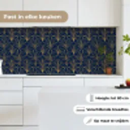 Deco - Waaier - Blauw keuken achterwand 2 middel 871 -sfeer4_NL