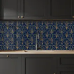 Deco - Waaier - Blauw keuken achterwand 2 middel 871 -sfeer1