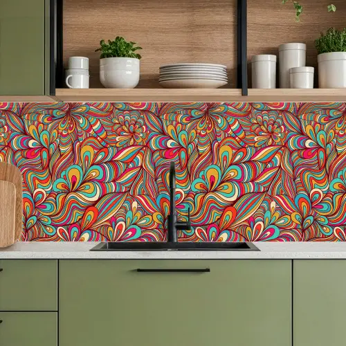 Design - Jaren 70 - Fantasy - Kleur keuken achterwand 2 middel 871 -sfeer3