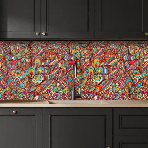 Design - Jaren 70 - Fantasy - Kleur keuken achterwand 2 middel 871 -sfeer1