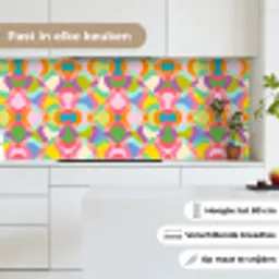 Design - Abstract - Kleuren - Retro keuken achterwand 2 middel 871 -sfeer4_NL