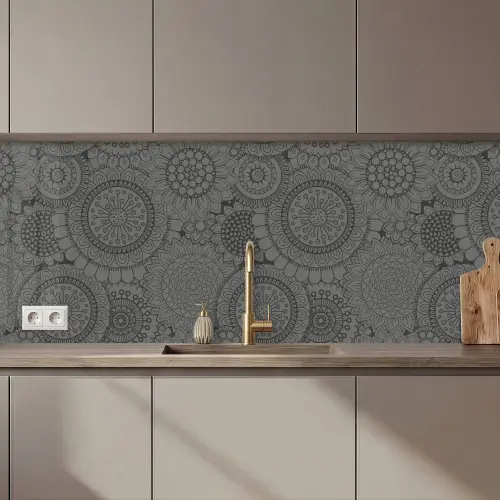Design - Bohemian - Zonnebloem keuken achterwand 2 middel 871 zz_3dshopping