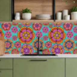 Design - Flower Power - Kleuren keuken achterwand 2 middel 871 -sfeer3