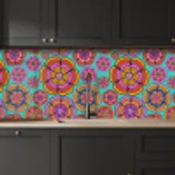 Design - Flower Power - Kleuren keuken achterwand 2 middel 871 -sfeer1