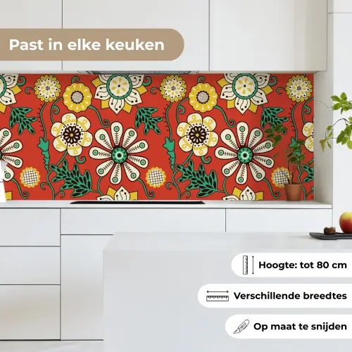 Design - Bloemen - Hippie - Retro keuken achterwand 2 middel 871 -sfeer4_NL