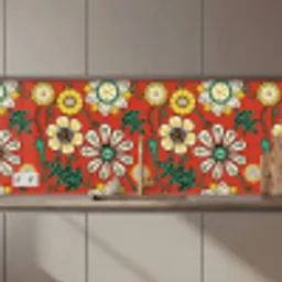 Design - Bloemen - Hippie - Retro keuken achterwand 2 middel 871 zz_3dshopping