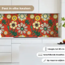 Design - Bloemen - Hippie - Retro keuken achterwand 2 middel 871 -sfeer4_NL