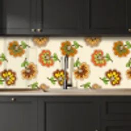 Design - Bloemen - Retro - Vintage keuken achterwand 2 middel 871 -sfeer1