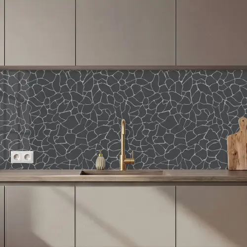 Design - Geometrie - Zwart keuken achterwand 2 middel 871 zz_3dshopping