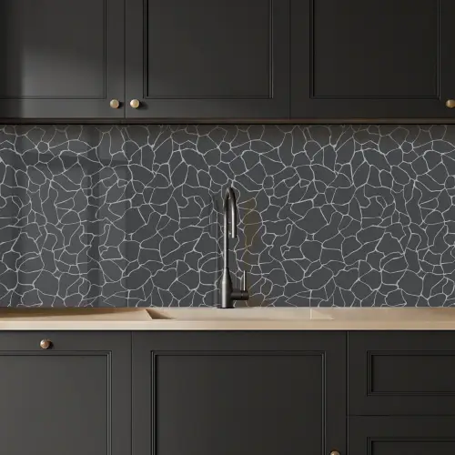 Design - Geometrie - Zwart keuken achterwand 2 middel 871 -sfeer1