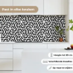 Design - Geometrie - Patroon - Zwart - Wit keuken achterwand 2 middel 871 -sfeer4_NL